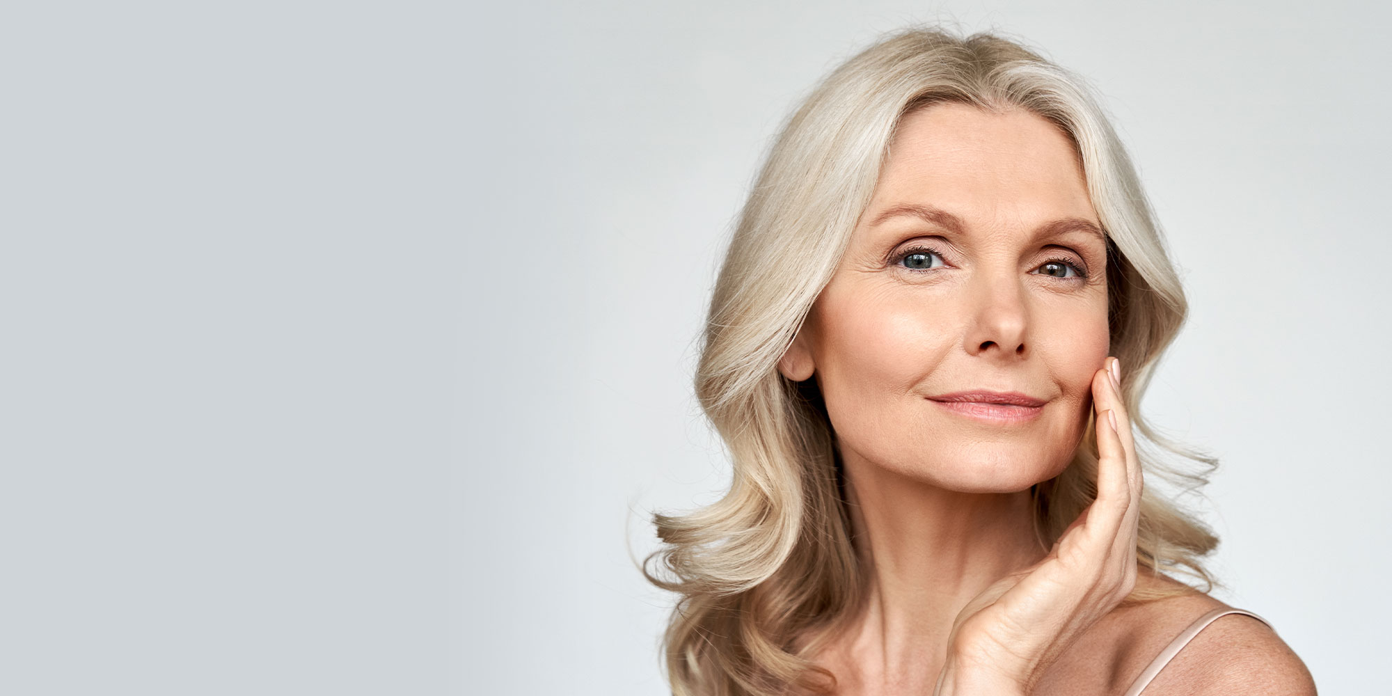 Patient smiling after botox treatment